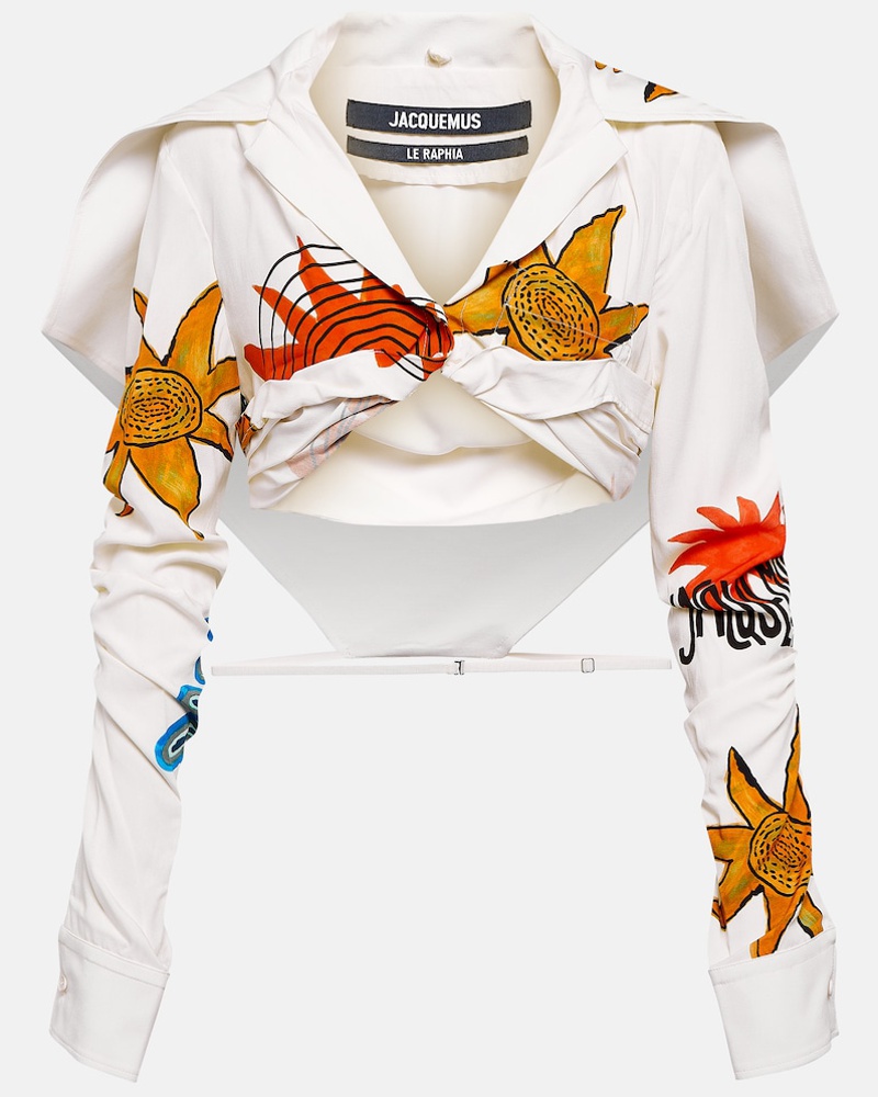 Jacquemus Damen Jacquemus Bedrucktes Hemd La Chemise Meio