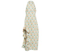 Agua by Agua Bendita Bedrucktes Maxikleid Gerbera aus Leinen