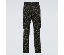 Sacai Bedruckte Cargohose aus Baumwolle