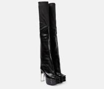 Overknee-Stiefel aus Leder