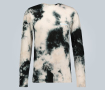 Off-White Langarmshirt mit Batik-Print