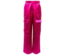 Frame High-Rise-Cargohose aus Satin