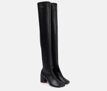 Overknee-Stiefel aus Lederimitat