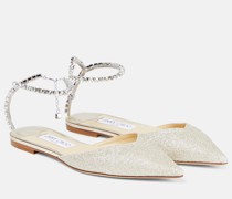 Jimmy Choo Verzierte Mules Saeda mit Glitter