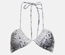 Norma Kamali Bedrucktes Bikini-Oberteil Jason