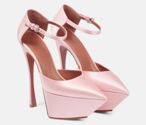 Plateau-Pumps Angelica aus Satin