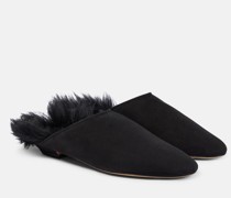 Slippers Otto aus Veloursleder mit Shearling