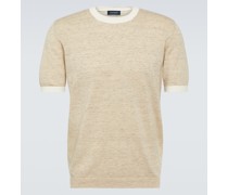 T-Shirt aus Leinen und Baumwolle
