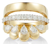 Ring aus 18kt Gelbgold mit Diamanten
