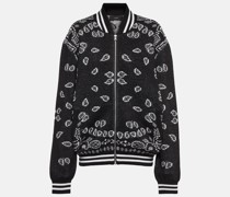Alanui Bomberjacke Bandana aus Jacquard-Strick