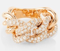 Pomellato Catene Ring aus 18kt Rosegold mit Diamanten