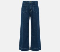 High-Rise Cropped Straight Jeans