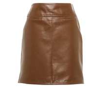 Max Mara High-Rise-Minirock Bairo aus Leder