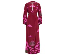 Bedrucktes Maxikleid Galactic aus Seide