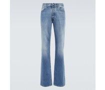 Mid-Rise Straight Jeans