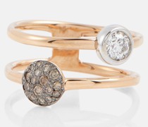 Pomellato Sabbia Ring aus 18kt Rose- und Weissgold mit Diamanten