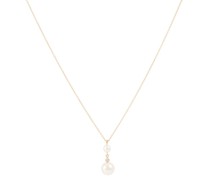 Halskette Reve Simple aus 14kt Gelbgold mit Diamanten und Perlen