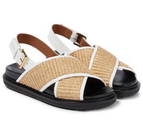 Marni Sandalen Fussbett mit Leder