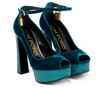 Pumps Padlock aus Samt