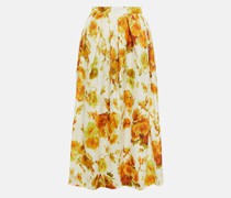 Dries Van Noten Midirock aus Seersucker