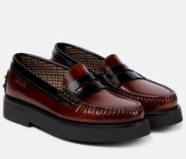 Plateau-Loafers aus Leder