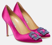 Manolo Blahnik Verzierte Pumps Hangisi 105 aus Satin