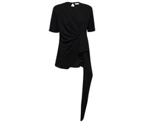 Gerafftes Minikleid aus Crêpe