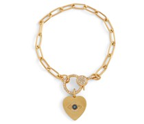 Ileana Makri Armband Eye Heart aus 14kt Gelbgold mit Diamanten
