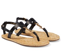 Saint Laurent Zehensandalen Cassandra aus Leder