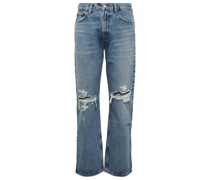 Agolde Mid-Rise Straight Jeans Mia