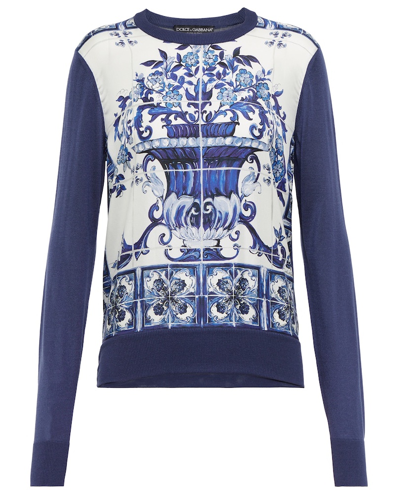 Dolce & Gabbana Damen Dolce&Gabbana Bedrucktes Top aus Seide Dolce & Gabbana Damen Dolce&Gabbana Bedrucktes Top aus Seide