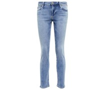 AG Jeans Mid-Rise Skinny Jeans Prima Ankle