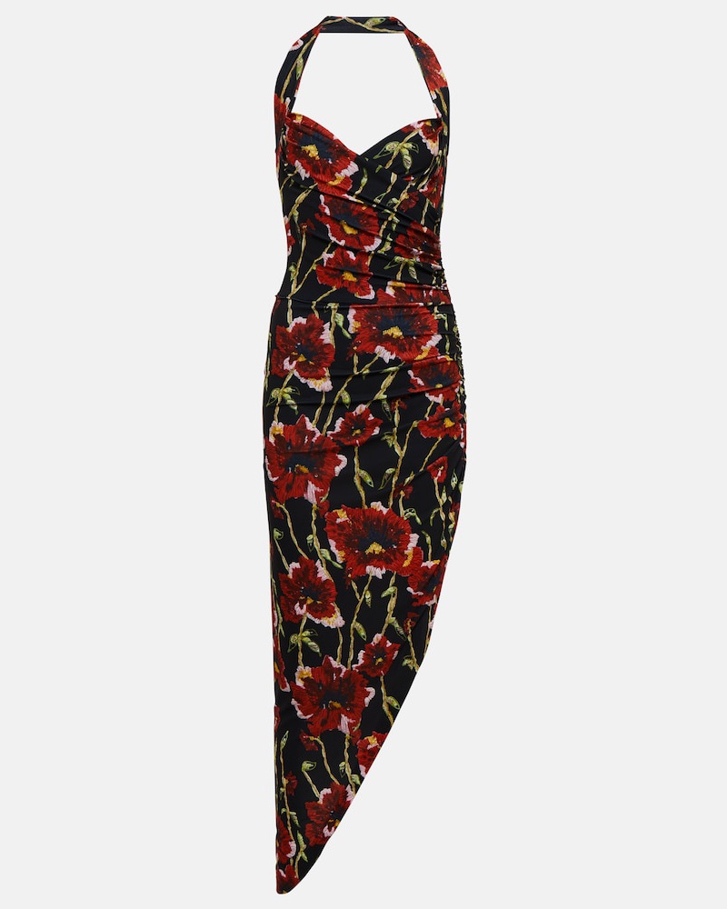 Norma Kamali Damen Norma Kamali Bedrucktes Midikleid