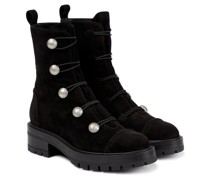Aquazzura Ankle Boots Bonnie Clyde aus Veloursleder