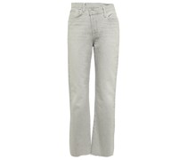 Agolde High-Rise Straight Jeans Criss Cross