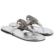 Tory Burch Zehensandalen Miller aus Metallic-Leder