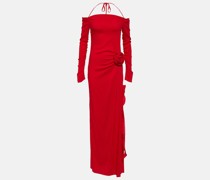 Blumarine Verzierte Off-Shoulder-Robe
