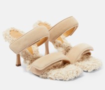 Sandalen Adele aus Veloursleder mit Shearling