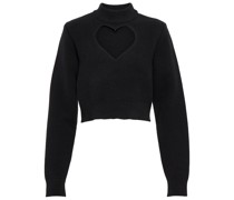 Alaia Cropped-Pullover Keyhole aus Schurwolle