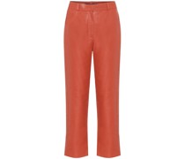 Zeynep Arcay Lederhose mit geradem Bein