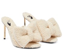 Off-White Pantoletten aus Faux Shearling