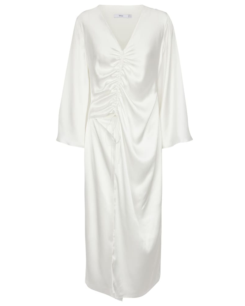 Safiyaa Damen Safiyaa Midikleid aus Seidensatin