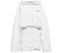 Off-White Hoodie-Kleid aus Baumwoll-Jersey