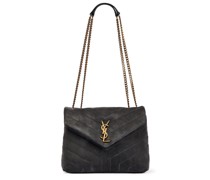 Saint Laurent Schultertasche Loulou Small aus Veloursleder