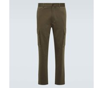 Mid-Rise-Cargohose aus Satin