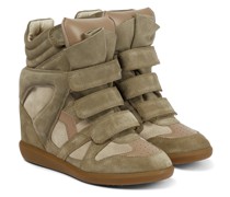 Isabel Marant Wedge-Sneakers Bekett aus Veloursleder