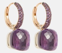 Nudo Classic Ohrringe aus 18kt Rose- und Weissgold mit Amethyst und Jade