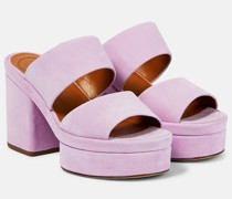 Chloe Plateausandalen Odina aus Veloursleder