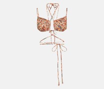 Bedrucktes Bikini-Oberteil
