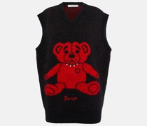 Alessandra Rich Weste Bear aus einem Wollgemisch